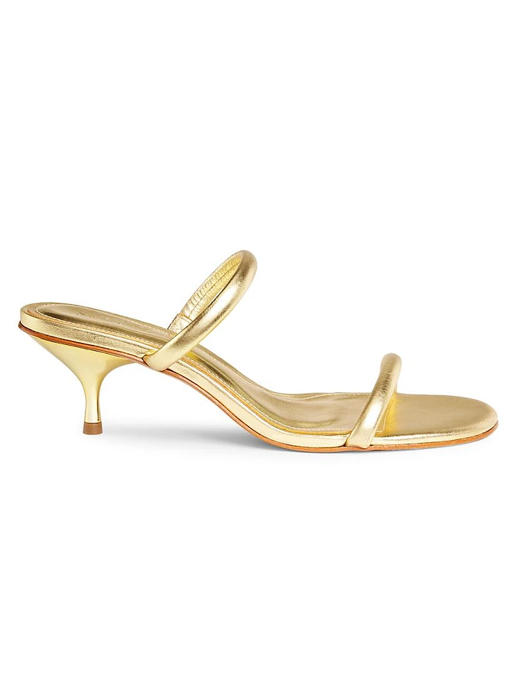 Taliah Metallic Leather Sandals