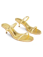 Taliah Metallic Leather Sandals