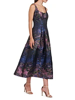 June Monet Jacquard Midi-Dress