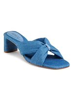 Fairy 63MM Denim Block-Heel Sandals