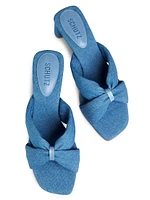 Fairy 63MM Denim Block-Heel Sandals