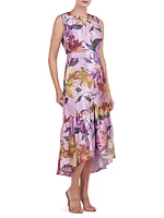 Beatrix Floral Organza High-Low Dress