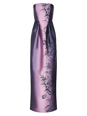 Marisol Strapless Mikado Column Gown