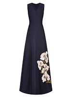 Aurelia Mikado V-Neck Gown