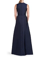 Aurelia Mikado V-Neck Gown