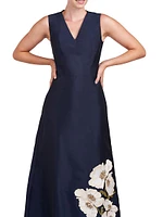 Aurelia Mikado V-Neck Gown