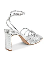 Rachel 83MM Metallic Leather Sandals