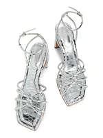 Rachel 83MM Metallic Leather Sandals