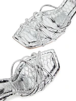 Rachel 83MM Metallic Leather Sandals