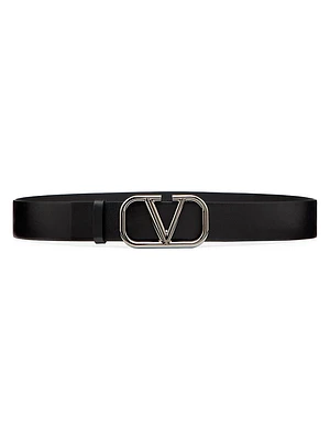 VLogo Signature Calfskin Belt MM