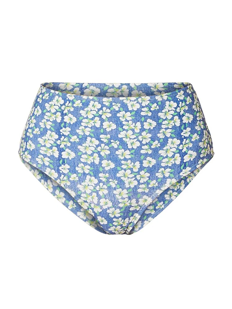 Floral High-Waist Bikini Bottom