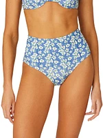 Floral High-Waist Bikini Bottom