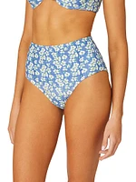 Floral High-Waist Bikini Bottom