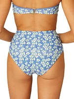 Floral High-Waist Bikini Bottom