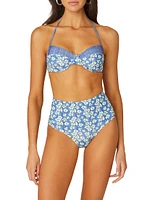 Floral Halterneck Bikini Top