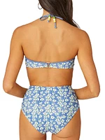 Floral Halterneck Bikini Top