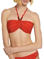 Cinched Bandeau Bikini Top