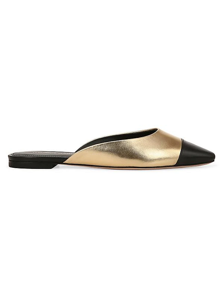 Carlotta Flat Leather Mules