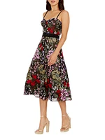 Carlita Floral Midi-Dress