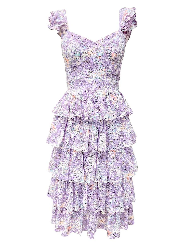 Kristen Floral Ruffle Minidress