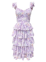 Kristen Floral Ruffle Minidress