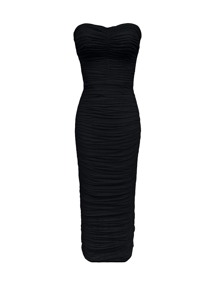 Heather Ruched Midi-Dress