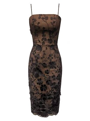 Josselyn Embroidered Floral Sheath Dress