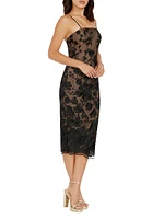 Josselyn Embroidered Floral Sheath Dress