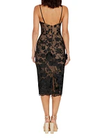 Josselyn Embroidered Floral Sheath Dress