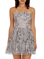 Callie Strapless Sequined Minidress