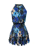 Kaylee Floral Halter Minidress