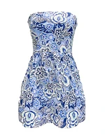 Marilyn Embroidered Strapless Minidress