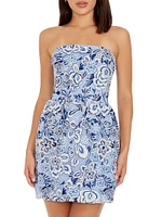 Marilyn Embroidered Strapless Minidress