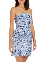 Marilyn Embroidered Strapless Minidress