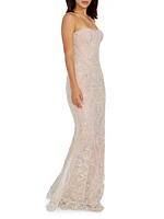 Sheridan Strapless Beaded Mermaid Gown