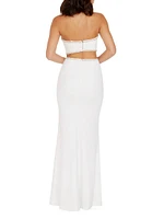 Ariana Embellished Cut-Out Gown