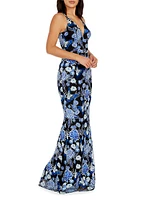 Sharon Floral Embroidered Mermaid Gown