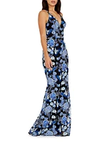 Sharon Floral Embroidered Mermaid Gown