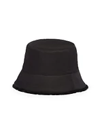 Re-Nylon And Shearling Bucket Hat