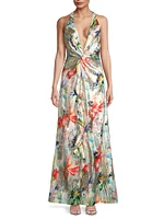 Floral Jacquard Midi-Dress