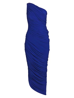 Diana Asymmetric Shirred Jersey Gown