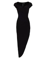 Drape Asymmetric Jersey Gown