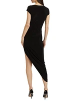 Drape Asymmetric Jersey Gown