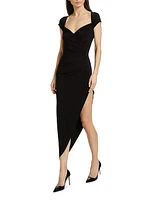 Drape Asymmetric Jersey Gown