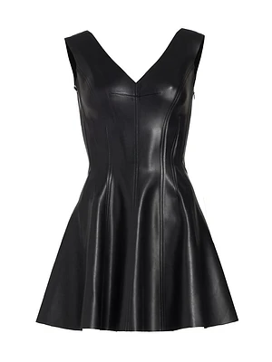 Grace Vegan Leather Minidress