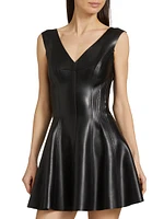 Grace Vegan Leather Minidress