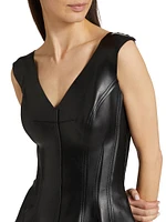 Grace Vegan Leather Minidress