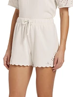 Raylee Eyelet-Embroidered Lounge Shorts