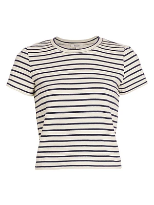 Whitney Striped Crop T-Shirt