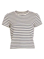 Whitney Striped Crop T-Shirt